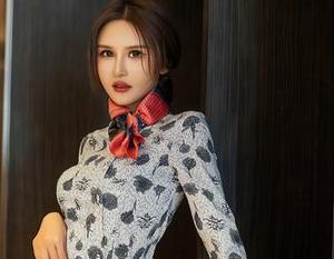星颜社 – 穆菲菲的图集照，网袜+无辜脸，这组合谁能顶得住？